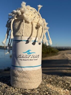 Wave Rag Tan — Salt Rag™ Sand-Resistant Turkish Beach Towel